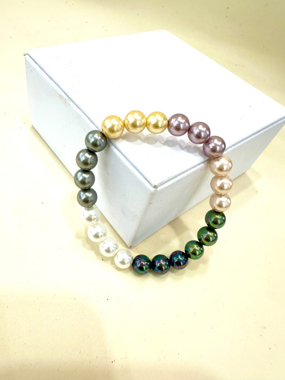 Bracciale elastico perle Maiorca colorate
